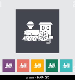 Train toy icon. Flat vector related icon for web and mobile applications. It can be used as - logo, pictogram, icon, infographic element. Vector Illus Stock Vector