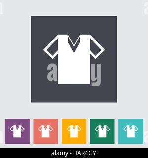 T-shirt single flat icon. Vector illustration. Stock Vector