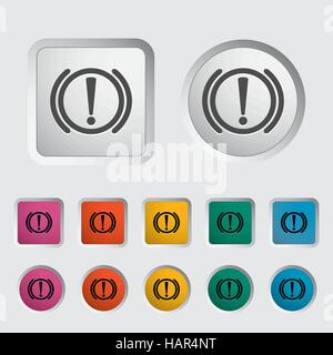 Notification of problems with the brake system. Icon. Stock Vector