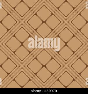 Beige and Brown Rectangle Seamless Pattern Stock Vector