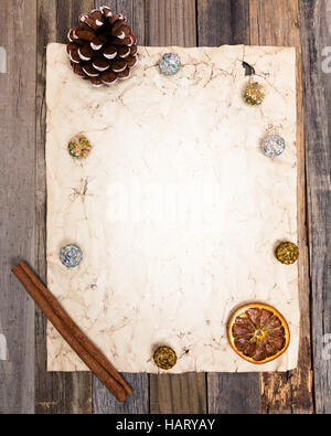 Blank page of old vintage holiday paper Stock Photo