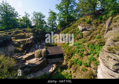 Rathen: castle Neurathen, Sächsische Schweiz, Saxon Switzerland, Sachsen, Saxony, Germany Stock Photo