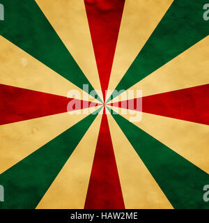 Christmas red and green rays on old paper illustration background Stock Photo