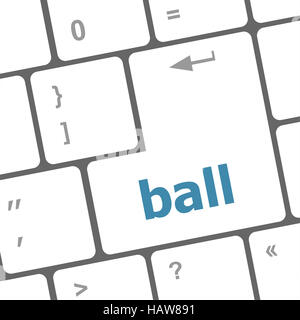 word ball on computer pc keyboard Stock Photo