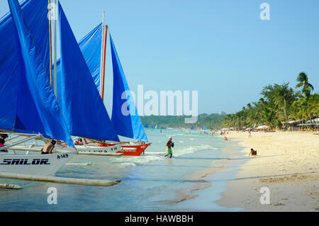 Boracay, White Beach, Philippines Stock Photo