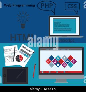 Vector illustration banner web design Stock Vector
