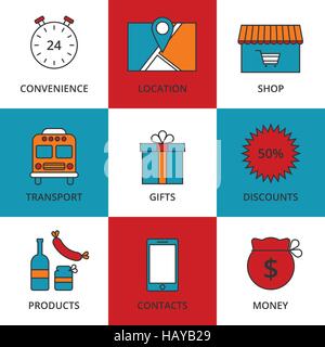 Stock Vector Linear icon Store Stock Vector