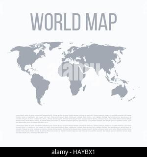 Vector illustration of a world map Stock Vector