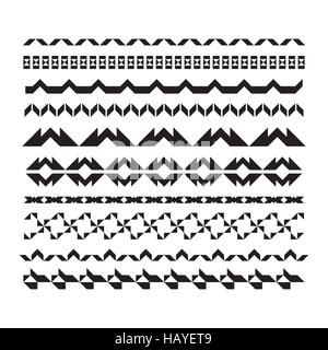 Borders and lines for design. Vector horizontal geometric elemen Stock Vector