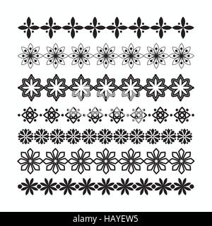 Set of vector borders and lines. Design geometric elements Stock Vector