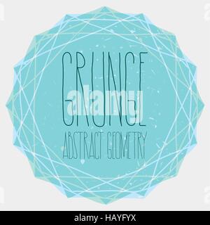 Simple abstract geometric figure for your text, logo with grunge Stock Vector