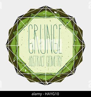 Simple abstract geometric element for your text, logo with grung Stock Vector