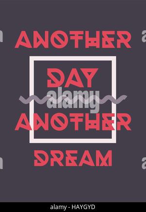 simple geometric motivational poster Stock Vector