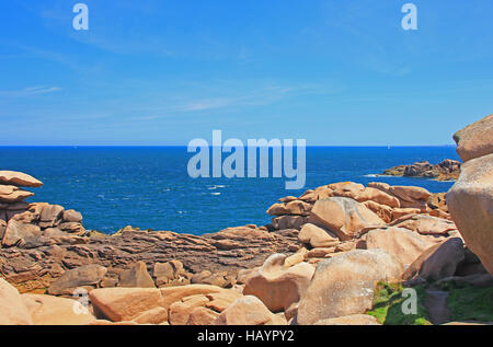 Côte de Granit Rose, Brittany, France Stock Photo