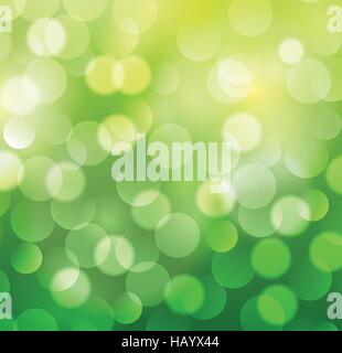 Green lights background  vector abstract illustration Stock Vector