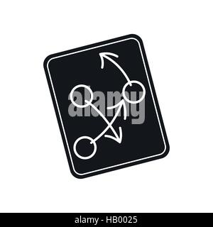 Tactic strategy on a digital tablet simple icon Stock Vector