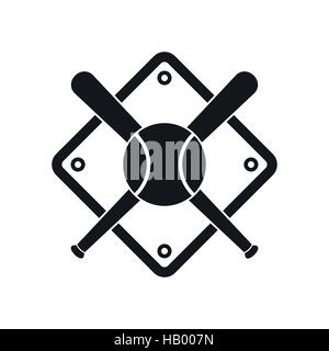 Baseball bats and ball on baseball field Stock Vector