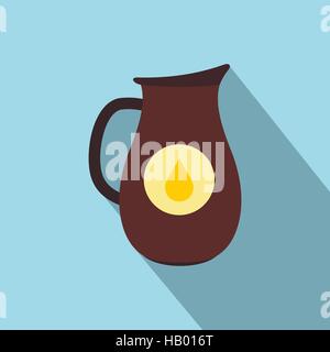 Honey crock flat icon Stock Vector
