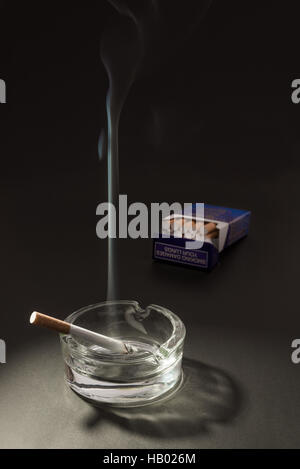 Lid Cigarette in Ashtray Stock Photo