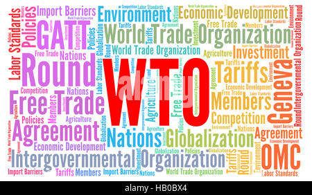 WTO word cloud concept Stock Photo