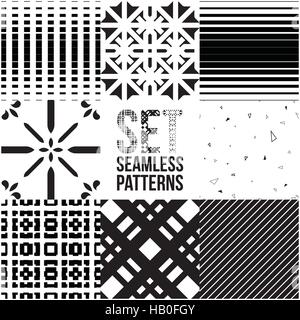Universal different vector seamless patterns Stock Vector