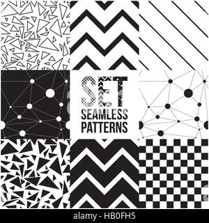 Universal different vector seamless patterns Stock Vector