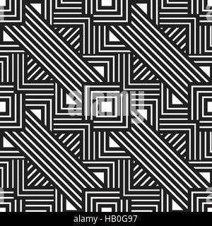 Abstract lines seamless pattern. Modern stylish geometric backgr Stock Vector