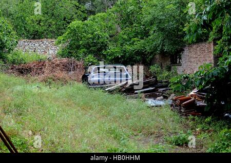 Urban Exploration in former royal estates and residences in Athens, Greece Stock Photo
