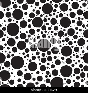 Vector hand-painted seamless pattern with cheetah, leopard dots, Stock Vector