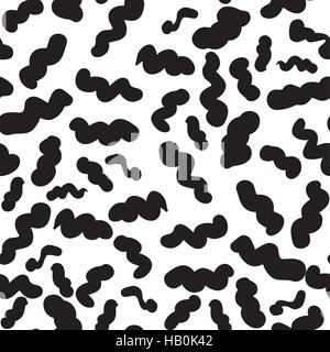 Vector hand-painted seamless pattern with abstract doodle lines Stock Vector