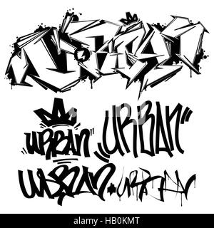 Vector Graffiti Tags - writing Stock Vector