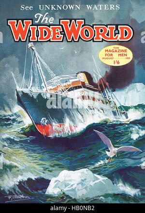 Front cover of The Wide World magazine for August 1955 Stock Photo