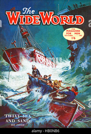 Front cover of The Wide World magazine for October 1955 Stock Photo