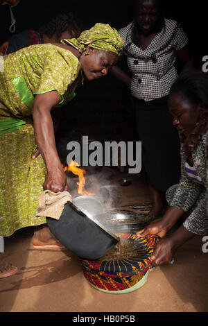 Women beekeepers West Africa Stock Photo