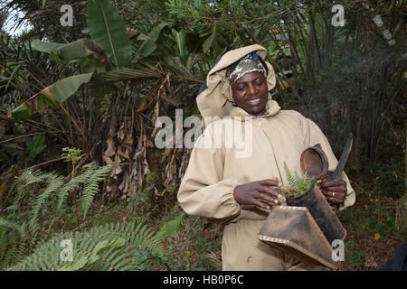 Women beekeepers West Africa Stock Photo