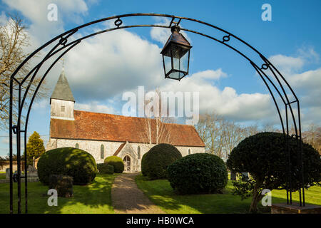 Autumn afternoon at St Peter's & Paul's church at Exton, Hampshire, England. Stock Photo