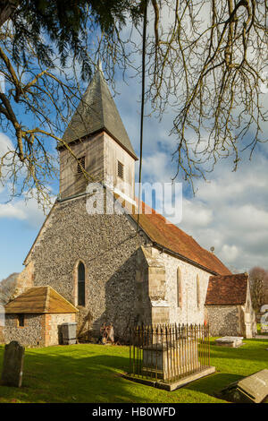 Autumn afternoon at St Peter's & Paul's church at Exton, Hampshire, England. Stock Photo