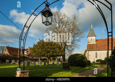 Autumn afternoon at St Peter's & Paul's church at Exton, Hampshire, England. Stock Photo