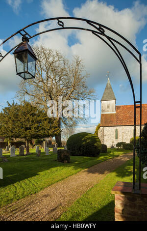 Autumn afternoon at St Peter's & Paul's church at Exton, Hampshire, England. Stock Photo