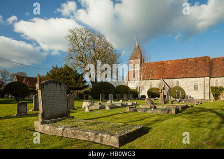 Autumn afternoon at St Peter's & Paul's church at Exton, Hampshire, England. Stock Photo