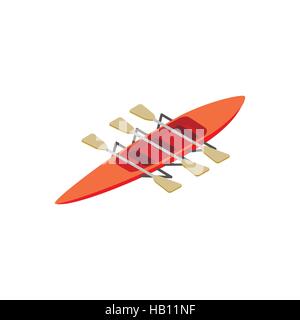 Rowing isometric 3d icon Stock Vector