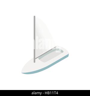 Sailing yacht isometric 3d icon Stock Vector