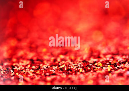 Colorful twinkling lights bokeh light. Romantic Red Christmas background Stock Photo