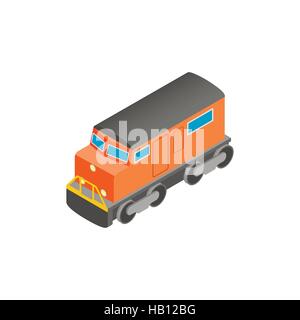Train locomotive isometric 3d icon Stock Vector