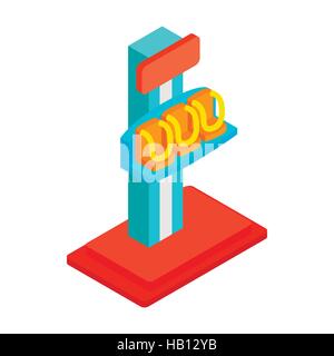 Free fall tower isometric 3d icon Stock Vector