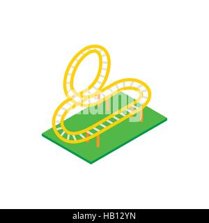 Amusement park isometric with 3d people figures and oudoors objects ...