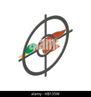 Target isometric 3d icon Stock Vector