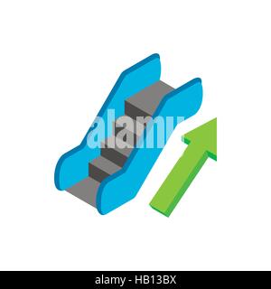 Escalator isometric 3d icon Stock Vector