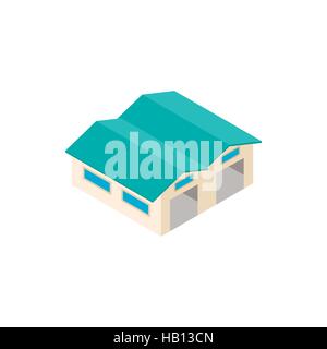 Airplane hangar isometric 3d icon Stock Vector