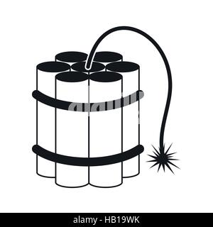 Dynamite sticks black icon Stock Vector